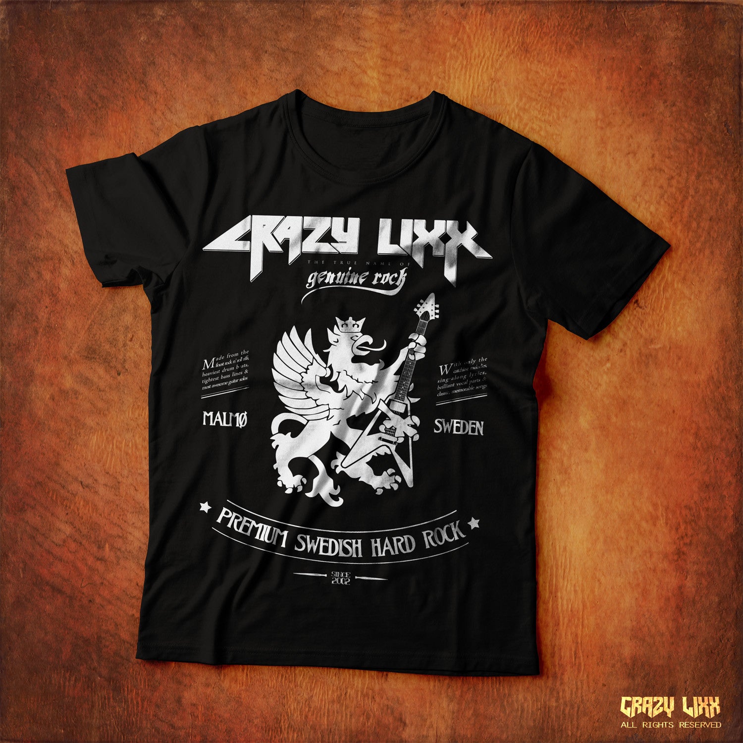 T-shirt Manches Courtes Crazy Lixx Tour Concert - Modèle 1F2289, Blanc, Neuf Avec étiquettes