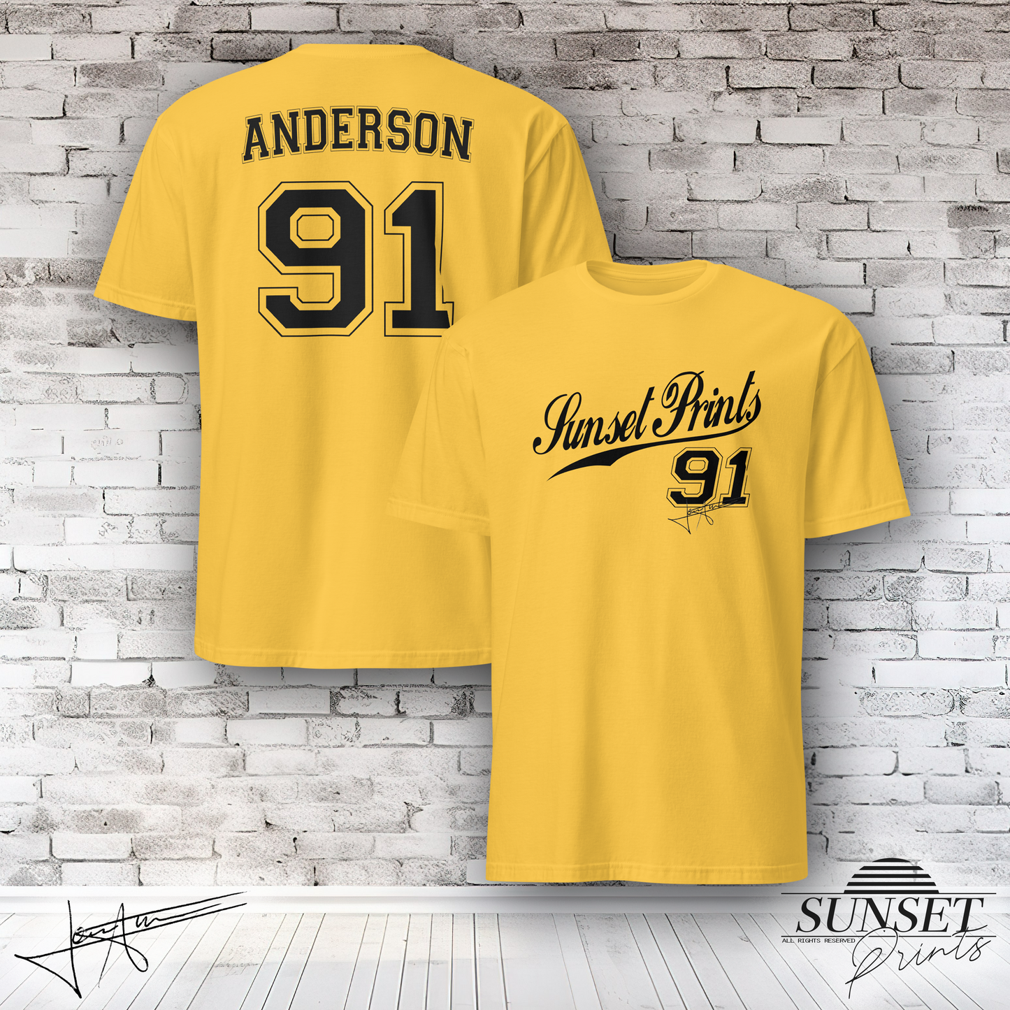 Anderson Baseball - Yellow T-shirt