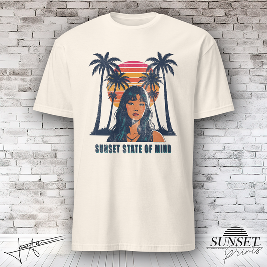 Sunset Girl - Natural Colored T-shirt