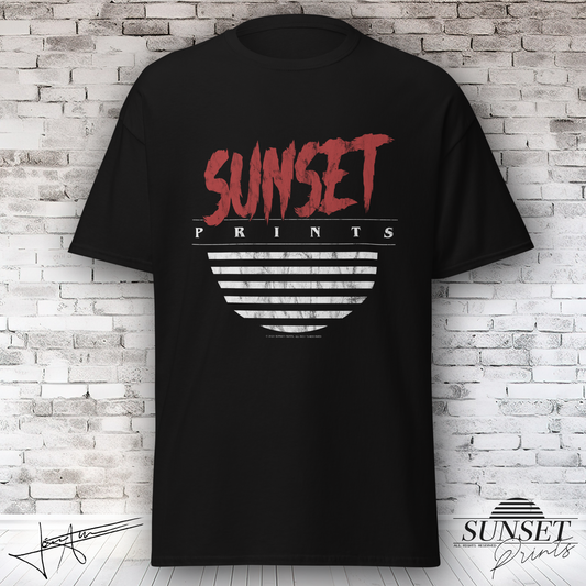 Sunset Prints Logo - Black T-shirt