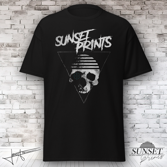 Sunset Skull - Black T-shirt