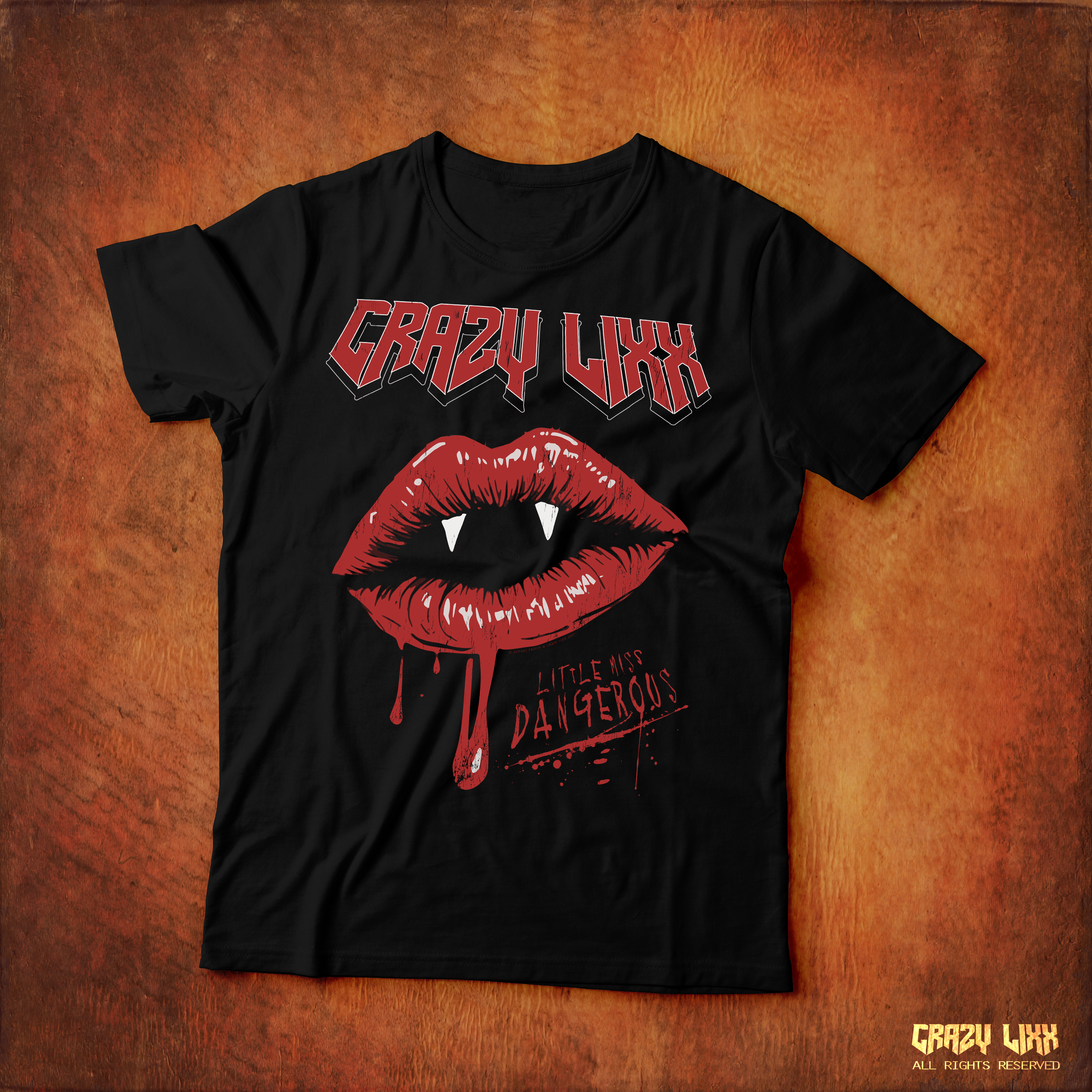 Little Miss Dangerous - Black T-shirt – Crazy Lixx Online Little Miss Dangerous - Black T-shirt – Crazy Lixx Online