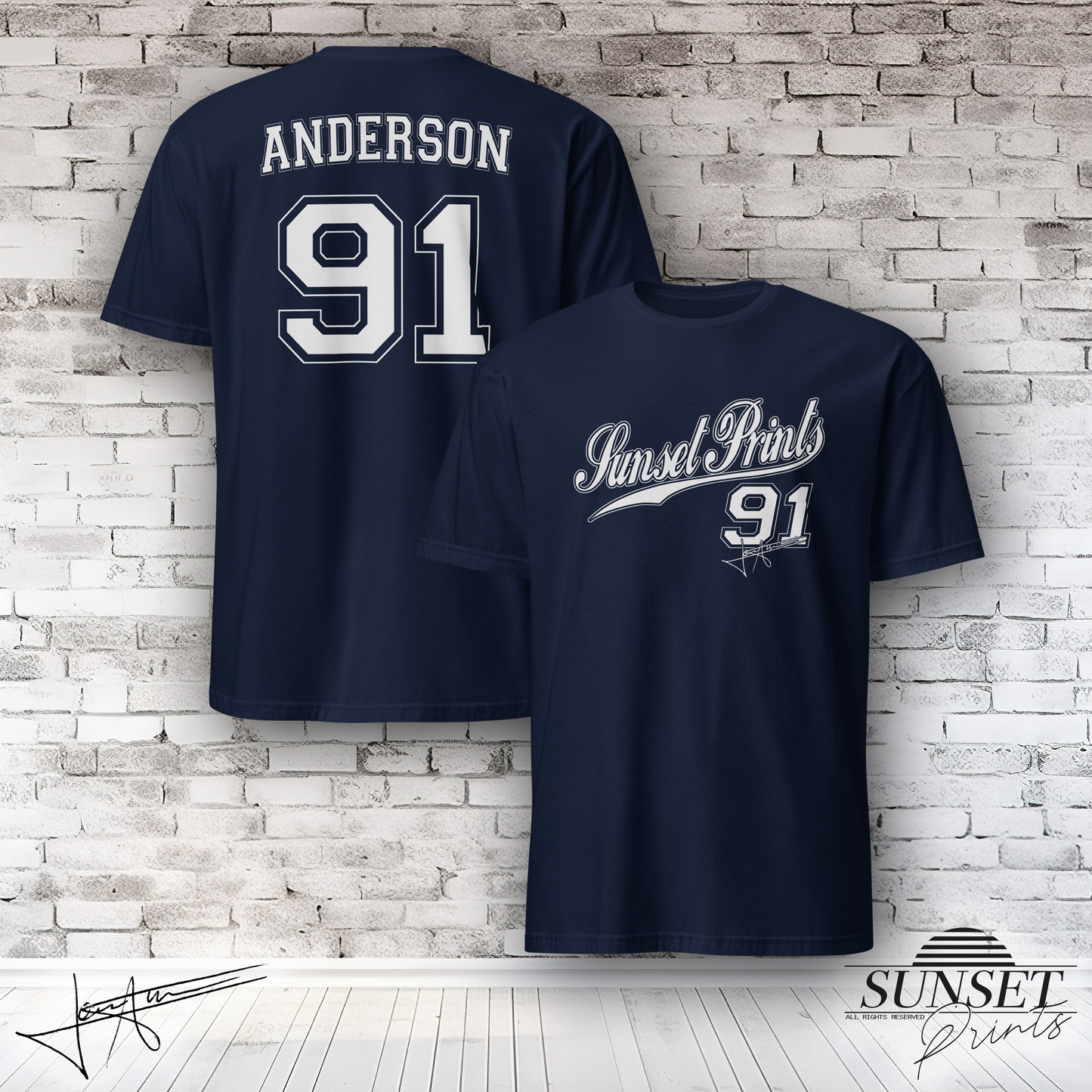 Anderson Baseball - Navy Blue T-shirt