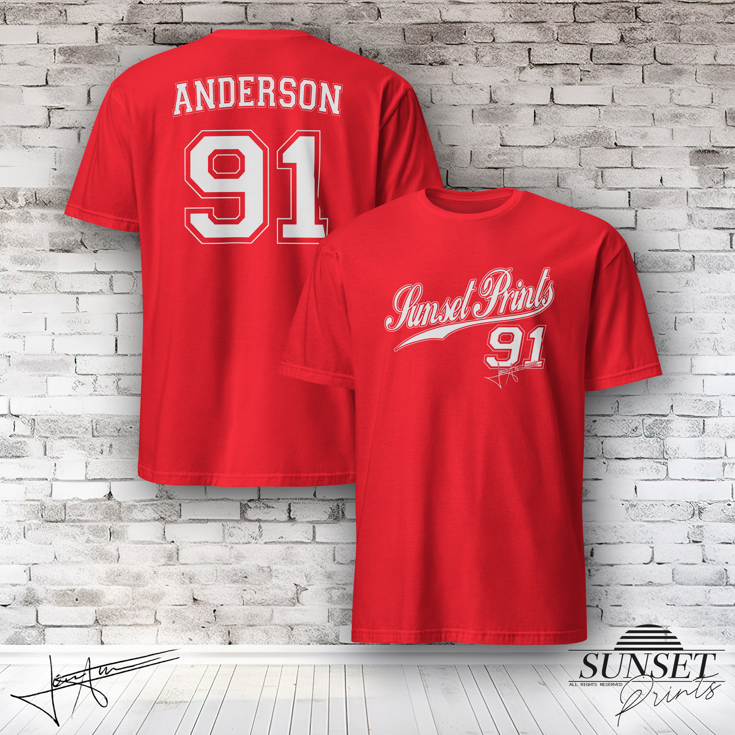 Anderson Baseball - Red T-shirt