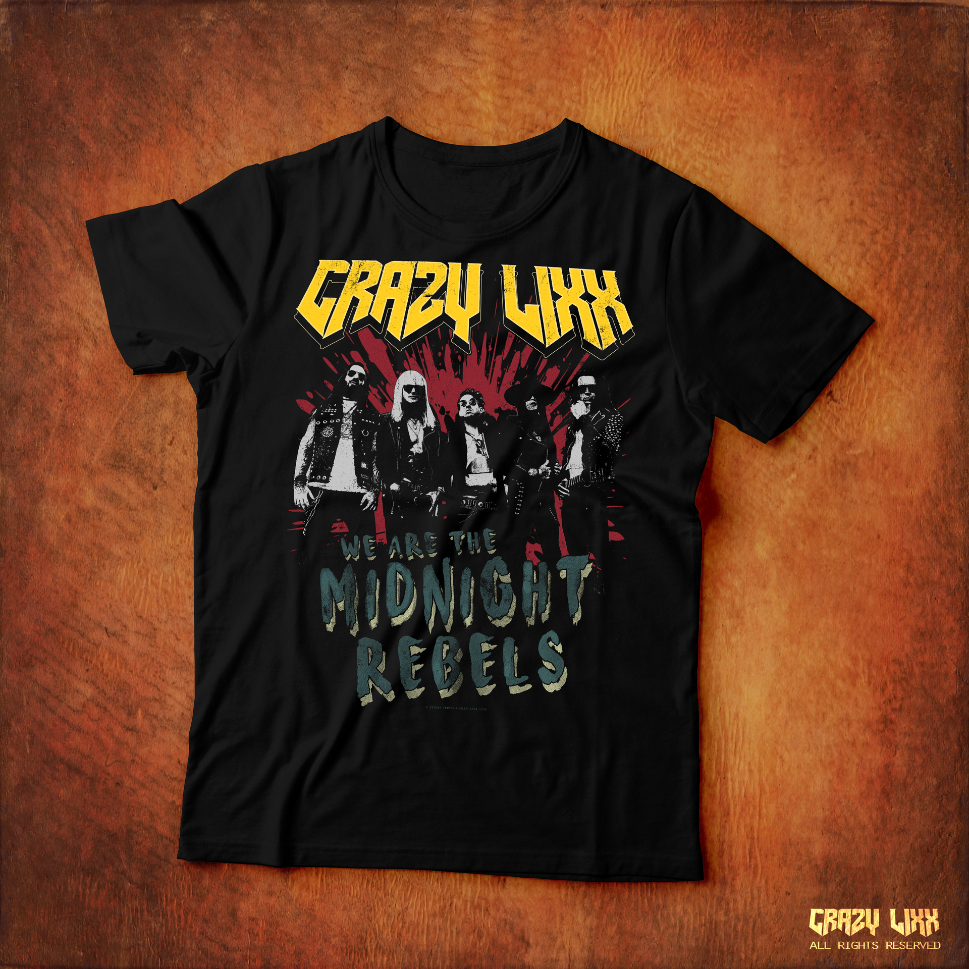 Midnight Rebels - Black T-shirt – Crazy Lixx Online