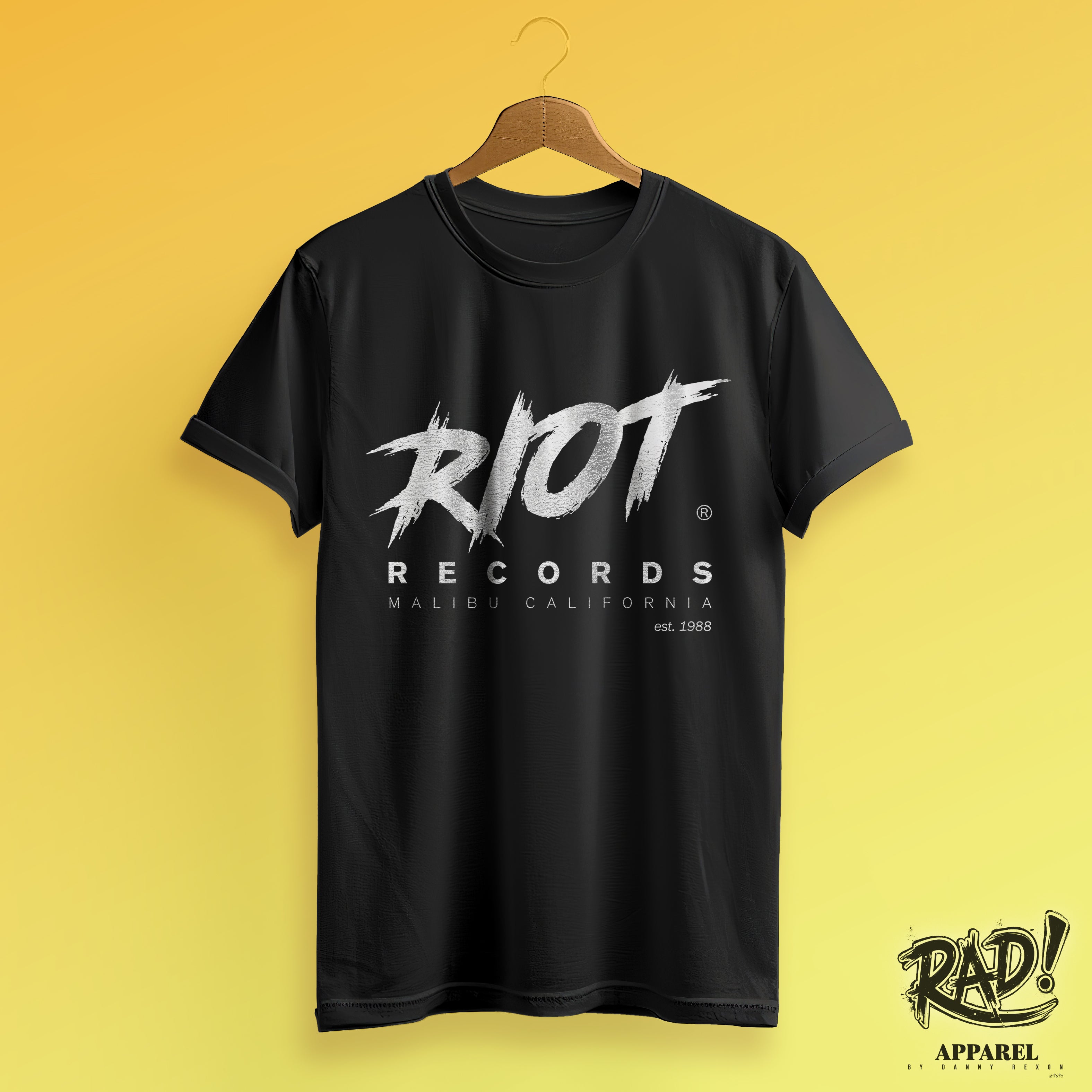 Riot Records - Black T-shirt – Crazy Lixx Online
