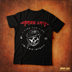 Crazy Lixx - Living Our Lives in the Night - Black T-shirt
